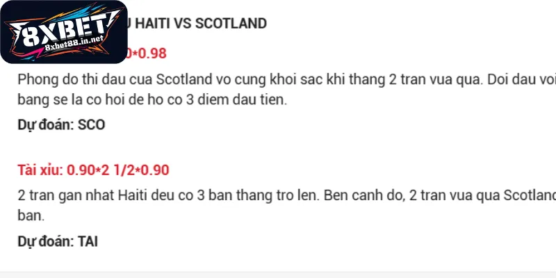 Dự đoán kết quả thi đấu mang tính chính xác