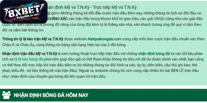 Nhà cái công bố bảng tỷ lệ cược